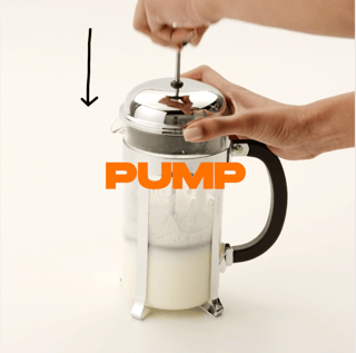 visual plunger frothy milk